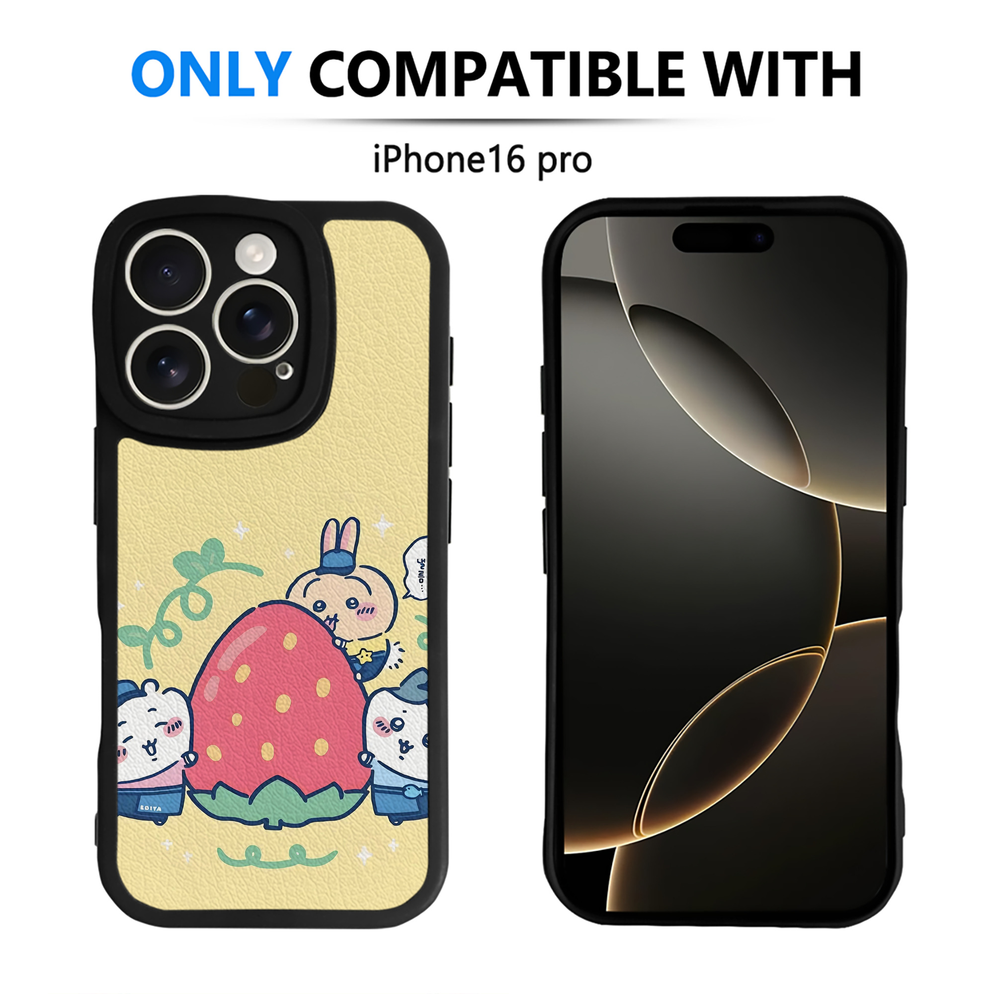 （画像用） ちいかわ Chii-kawa 【iPhone 16シリーズ対応】シリコンスマホケース（レザー調） 材質：シリコン